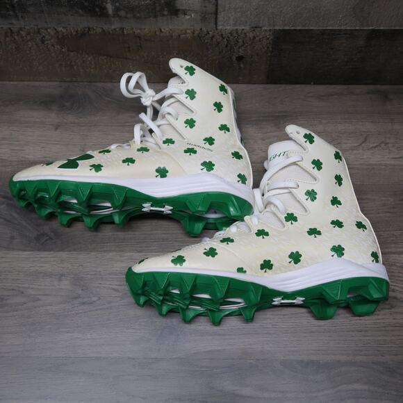 Under Armour Size 3y Cleats Clutch Fit Highlight Clover Shamrock - Picture 6 of 8